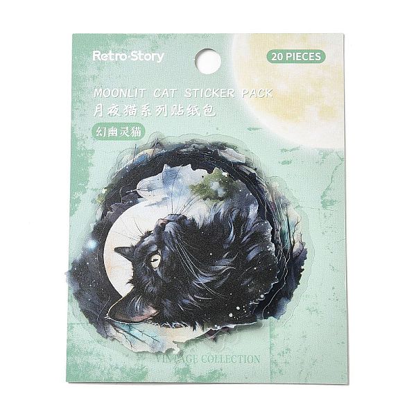 PandaHall 20Pcs Moonlit Cat Waterproof PET Self-Adhesive Decorative Stickers, for DIY Scrapbooking, Green, 61x43x0.2mm PET Cat Shape Green
PandaHall 20Pcs Moonlit Cat Waterproof PET Self-Adhesive Decorative Stickers, for DIY Scrapbooking, Green, 61x43x0.2mm PET Cat Shape Green