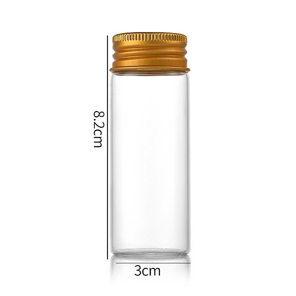 PandaHall Clear Glass Bottles Bead Containers, Screw Top Bead Storage Tubes with Aluminum Cap, Column, Golden, 3x8cm, Capacity: 40ml(1.35fl....
PandaHall Clear Glass Bottles Bead Containers, Screw Top Bead Storage Tubes with Aluminum Cap, Column, Golden, 3x8cm, Capacity: 40ml(1.35fl....