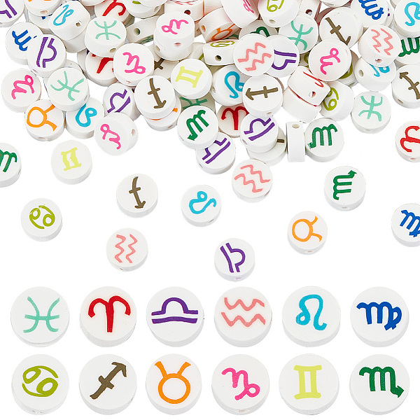 PandaHall PH 120pcs Polymer Clay Beads 12 Constellation Beads White Heishi Beads 9.5x4mm Flat Round Spacer Beads Double Face Beads for..., Multicolor
PandaHall PH 120pcs Polymer Clay Beads 12 Constellation Beads White Heishi Beads 9.5x4mm Flat Round Spacer Beads Double Face Beads for..., Multicolor
