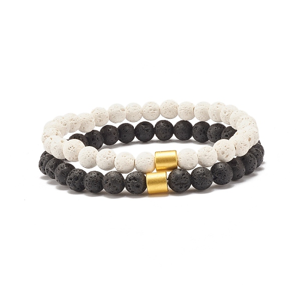 PandaHall 2Pcs 2 Style Natural Lava Rock(Dyed) Round Beaded Stretch Bracelets Set with Column Synthetic Hematite, Oil Diffuser Power Stone..., Multicolor
PandaHall 2Pcs 2 Style Natural Lava Rock(Dyed) Round Beaded Stretch Bracelets Set with Column Synthetic Hematite, Oil Diffuser Power Stone..., Multicolor
