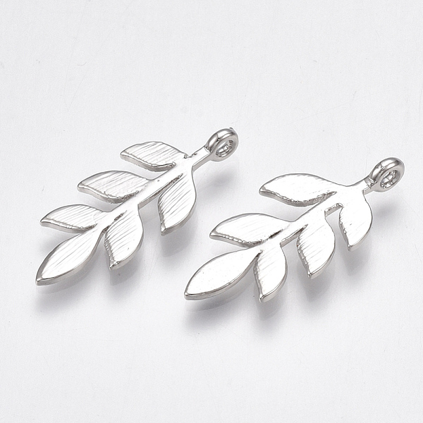 PandaHall Brass Pendants, Leaf, Nickel Free, Real Platinum Plated, 25x11x1mm, Hole: 1.5mm Brass Leaf
PandaHall Brass Pendants, Leaf, Nickel Free, Real Platinum Plated, 25x11x1mm, Hole: 1.5mm Brass Leaf
