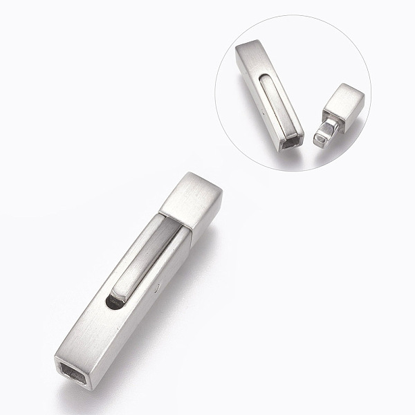 PandaHall 304 Stainless Steel Bayonet Clasps, Matte, Matte Platinum, 28.5x5mm, Hole: 3x3mm 304 Stainless Steel
PandaHall 304 Stainless Steel Bayonet Clasps, Matte, Matte Platinum, 28.5x5mm, Hole: 3x3mm 304 Stainless Steel