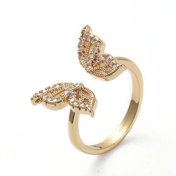 PandaHall Adjustable Brass Cuff Finger Rings, with Micro Pave Cubic Zirconia, Butterfly, Clear, Golden, Size 7, 17.1mm Brass+Cubic Zirconia...
PandaHall Adjustable Brass Cuff Finger Rings, with Micro Pave Cubic Zirconia, Butterfly, Clear, Golden, Size 7, 17.1mm Brass+Cubic Zirconia...
