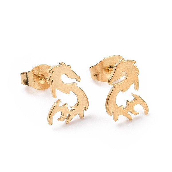 PandaHall 304 Stainless Steel Tiny Dragon Stud Earrings for Men Women, Golden, 11x8mm, Pin: 0.7mm 304 Stainless Steel Dragon
PandaHall 304 Stainless Steel Tiny Dragon Stud Earrings for Men Women, Golden, 11x8mm, Pin: 0.7mm 304 Stainless Steel Dragon