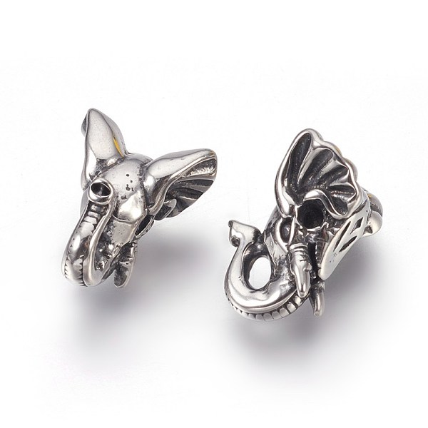 PandaHall 304 Stainless Steel Beads, Elephant, Antique Silver, 16x12.5x7.5mm, Hole: 1.8mm 304 Stainless Steel Elephant
PandaHall 304 Stainless Steel Beads, Elephant, Antique Silver, 16x12.5x7.5mm, Hole: 1.8mm 304 Stainless Steel Elephant