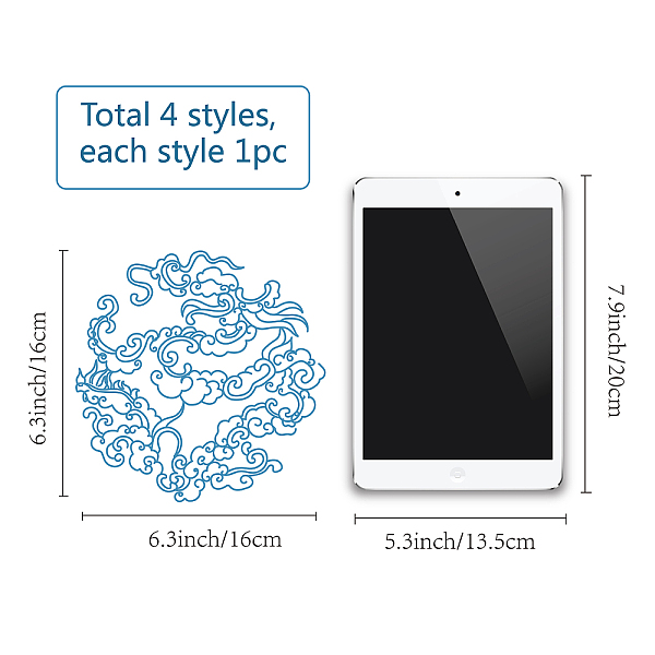PandaHall PVC Wall Sticker, for Window or Stairway Home Decoration, Mixed Patterns, Royal Blue, 18x18x0.03cm, 4pcs/set Paper Square
PandaHall PVC Wall Sticker, for Window or Stairway Home Decoration, Mixed Patterns, Royal Blue, 18x18x0.03cm, 4pcs/set Paper Square
