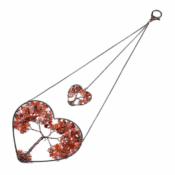PandaHall Natural Natural Carnelian Big Pendants, Wire Wrapped Pendants, with Red Copper Brass Wires, Heart with Lobster Claw Clasps...
PandaHall Natural Natural Carnelian Big Pendants, Wire Wrapped Pendants, with Red Copper Brass Wires, Heart with Lobster Claw Clasps...