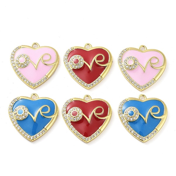 PandaHall Brass Micro Pave Clear Cubic Zirconia Pendants, with Enamel, Real 18K Gold Plated, Heart Charm, Mixed Color, 20.5x20x4mm, Hole..., Multicolor
PandaHall Brass Micro Pave Clear Cubic Zirconia Pendants, with Enamel, Real 18K Gold Plated, Heart Charm, Mixed Color, 20.5x20x4mm, Hole..., Multicolor