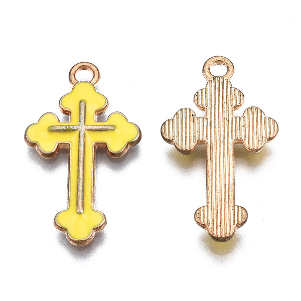 PandaHall Alloy Enamel Pendants, Cross, Light Gold, Gold, 25x14x2mm, Hole: 1.8mm Alloy+Enamel Cross Gold
PandaHall Alloy Enamel Pendants, Cross, Light Gold, Gold, 25x14x2mm, Hole: 1.8mm Alloy+Enamel Cross Gold