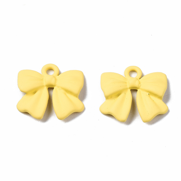 PandaHall Spray Painted Alloy Pendants, Cadmium Free & Nickel Free & Lead Free, Bowknot, Champagne Yellow, 16x16.5x3mm, Hole: 2mm Alloy...
PandaHall Spray Painted Alloy Pendants, Cadmium Free & Nickel Free & Lead Free, Bowknot, Champagne Yellow, 16x16.5x3mm, Hole: 2mm Alloy...