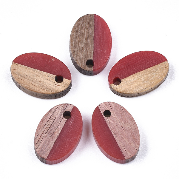 PandaHall Resin & Walnut Wood Pendants, Oval, FireBrick, 15.5x10.5x3~3.5mm, Hole: 1.8mm Resin+Wood Oval Red
PandaHall Resin & Walnut Wood Pendants, Oval, FireBrick, 15.5x10.5x3~3.5mm, Hole: 1.8mm Resin+Wood Oval Red