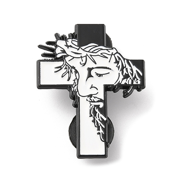 PandaHall Religion Cross with Human Enamel Pin, Electrophoresis Black Zinc Alloy Brooch for Backpack Clothes, White, 33.7x26.5x1.3mm...
PandaHall Religion Cross with Human Enamel Pin, Electrophoresis Black Zinc Alloy Brooch for Backpack Clothes, White, 33.7x26.5x1.3mm...