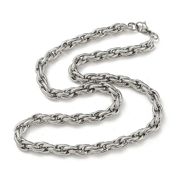PandaHall 201 Stainless Steel Rope Chain Necklace, Stainless Steel Color, 21.85 inch(55.5cm) 201 Stainless Steel
PandaHall 201 Stainless Steel Rope Chain Necklace, Stainless Steel Color, 21.85 inch(55.5cm) 201 Stainless Steel