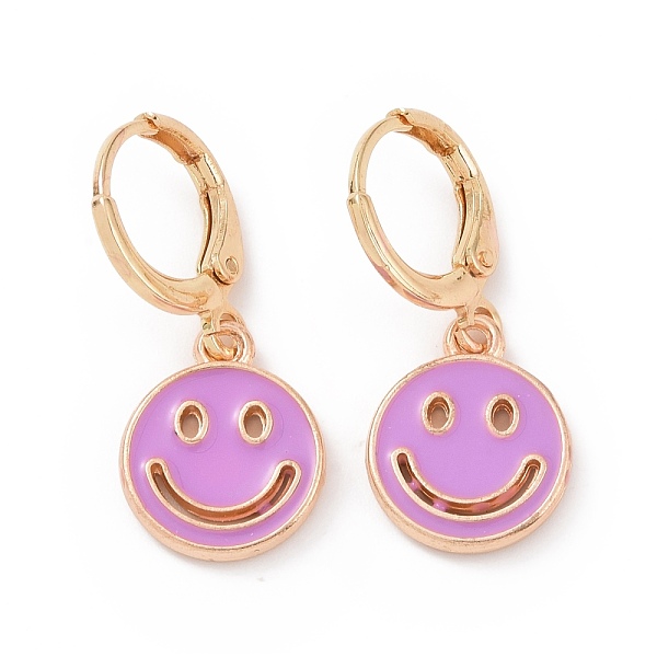 PandaHall Hollow Out Smiling Face Enamel Hoop Earrings for Women, Double Side Light Gold Tone Alloy Dangle Earrings, Orchid, 25mm, Pin..., Purple
PandaHall Hollow Out Smiling Face Enamel Hoop Earrings for Women, Double Side Light Gold Tone Alloy Dangle Earrings, Orchid, 25mm, Pin..., Purple
