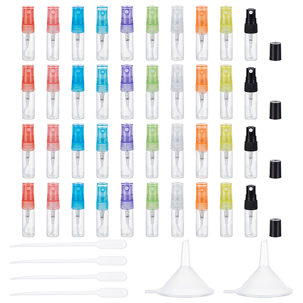 PandaHall BENECREAT 40pcs 0.1oz Mini Glass Spray Bottle, 10 Colors Refillable Empty Perfume Atomiser Bottles with 2pcs Funnels and 4pcs..., Multicolor
PandaHall BENECREAT 40pcs 0.1oz Mini Glass Spray Bottle, 10 Colors Refillable Empty Perfume Atomiser Bottles with 2pcs Funnels and 4pcs..., Multicolor