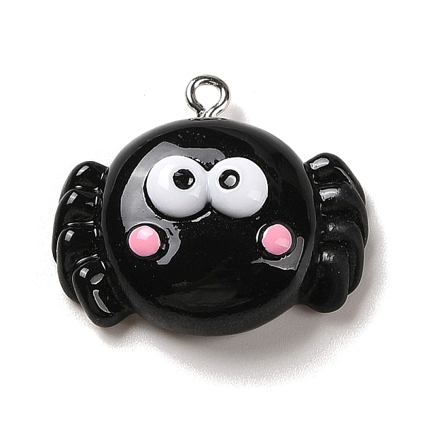 PandaHall Opaque Resin Pendants, Halloween Charms with Platinum Tone Alloy Loops, Black, Crab, 27x23x10mm, Hole: 1.5mm Resin Crab Black
PandaHall Opaque Resin Pendants, Halloween Charms with Platinum Tone Alloy Loops, Black, Crab, 27x23x10mm, Hole: 1.5mm Resin Crab Black