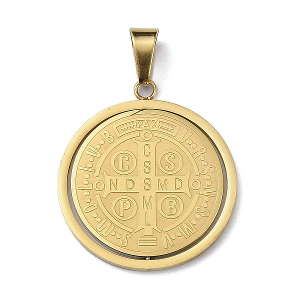PandaHall Ion Plating(IP) 304 Stainless Steel Pendants, Flat Round with Cssml Ndsmd Cross God Father Religious Christianity, Golden...
PandaHall Ion Plating(IP) 304 Stainless Steel Pendants, Flat Round with Cssml Ndsmd Cross God Father Religious Christianity, Golden...