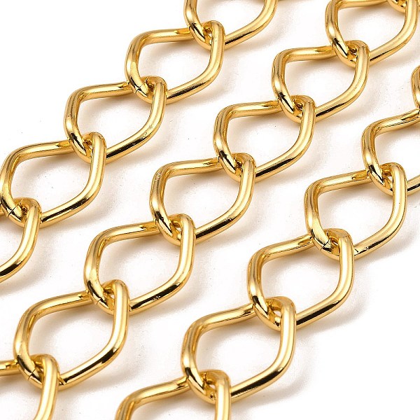 PandaHall Aluminium Curb Chains, Unwelded, with Spool, Golden, 33x26x3.5mm, about 16.40 Feet(5m)/Roll Aluminum
PandaHall Aluminium Curb Chains, Unwelded, with Spool, Golden, 33x26x3.5mm, about 16.40 Feet(5m)/Roll Aluminum