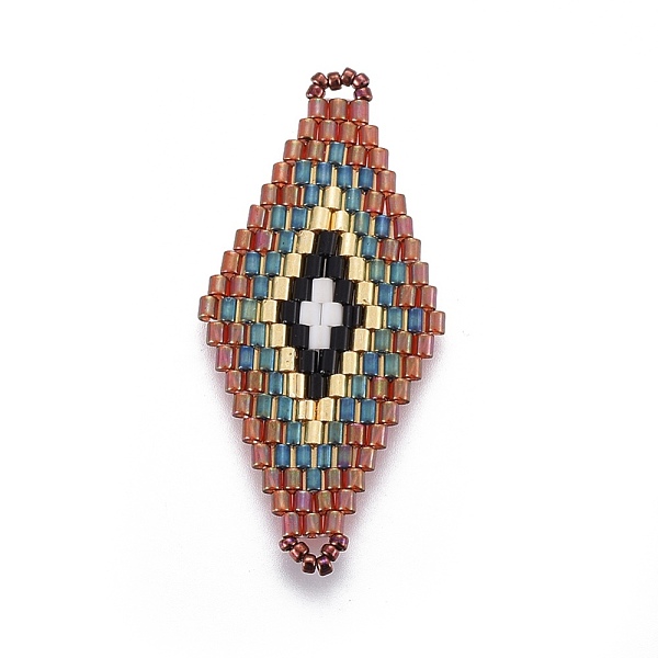 PandaHall MIYUKI & TOHO Handmade Japanese Seed Beads Links, Loom Pattern, Rhombus, Colorful, 43~44.1x19.4~20.2x1.6~1.8mm, Hole: 1.6~1.8mm...
PandaHall MIYUKI & TOHO Handmade Japanese Seed Beads Links, Loom Pattern, Rhombus, Colorful, 43~44.1x19.4~20.2x1.6~1.8mm, Hole: 1.6~1.8mm...
