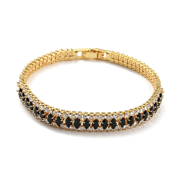 PandaHall Rack Plating Brass Horse Eye Link Bracelet, Cubic Zirconia Tennis Bracelets, Long-Lasting Plated, Cadmium Free & Lead Free, Real..., Black
PandaHall Rack Plating Brass Horse Eye Link Bracelet, Cubic Zirconia Tennis Bracelets, Long-Lasting Plated, Cadmium Free & Lead Free, Real..., Black