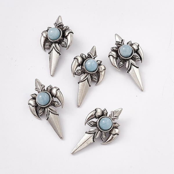 PandaHall Natural Aquamarine Pendants, Dart Charms, with Antique Silver Color Brass Findings, 39.5x21x15.5mm, Hole: 3.5x10mm Aquamarine...
PandaHall Natural Aquamarine Pendants, Dart Charms, with Antique Silver Color Brass Findings, 39.5x21x15.5mm, Hole: 3.5x10mm Aquamarine...