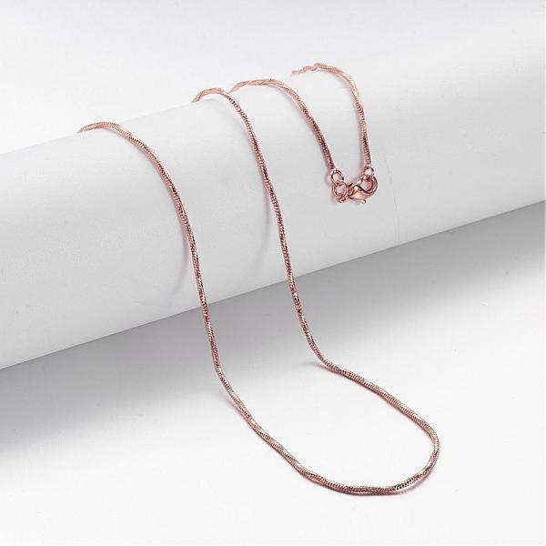 PandaHall Brass Chain Necklaces, Snake Chain, with Lobster Clasps, Rose Gold, 23.9 inch Brass
PandaHall Brass Chain Necklaces, Snake Chain, with Lobster Clasps, Rose Gold, 23.9 inch Brass