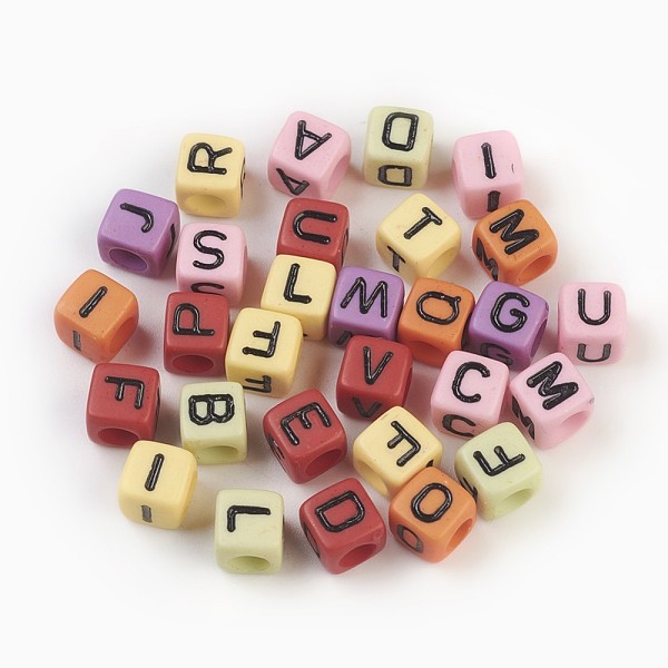 PandaHall Initial Acrylic Horizontal Hole Beads, Mixed Letters, Cube, Mixed Color, 6x6x6mm, Hole: 3mm Acrylic Letter Multicolor
PandaHall Initial Acrylic Horizontal Hole Beads, Mixed Letters, Cube, Mixed Color, 6x6x6mm, Hole: 3mm Acrylic Letter Multicolor