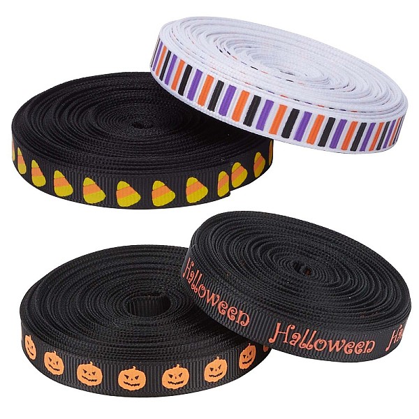 PandaHall GORGECRAFT 40 Yards 4 Styles Halloween Polyester Ribbon Grosgrain Edge Flat Pumpkin Stripe Candy Corn Wrapping Craft Wired Ribbons..., Multicolor
PandaHall GORGECRAFT 40 Yards 4 Styles Halloween Polyester Ribbon Grosgrain Edge Flat Pumpkin Stripe Candy Corn Wrapping Craft Wired Ribbons..., Multicolor