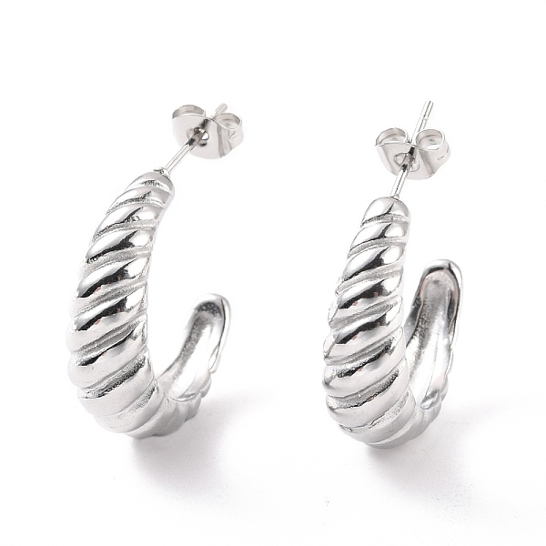 PandaHall 304 Stainless Steel Croissant Stud Earrings for Women, Stainless Steel Color, 27.5x22x7.5mm, Pin: 0.7mm 304 Stainless Steel Moon
PandaHall 304 Stainless Steel Croissant Stud Earrings for Women, Stainless Steel Color, 27.5x22x7.5mm, Pin: 0.7mm 304 Stainless Steel Moon