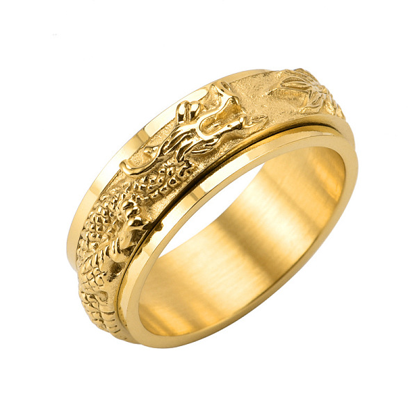 PandaHall Dragon Titanium Steel Rotating Finger Ring, Fidget Spinner Ring for Calming Worry Meditation, Golden, US Size 9(18.9mm) Titanium...
PandaHall Dragon Titanium Steel Rotating Finger Ring, Fidget Spinner Ring for Calming Worry Meditation, Golden, US Size 9(18.9mm) Titanium...
