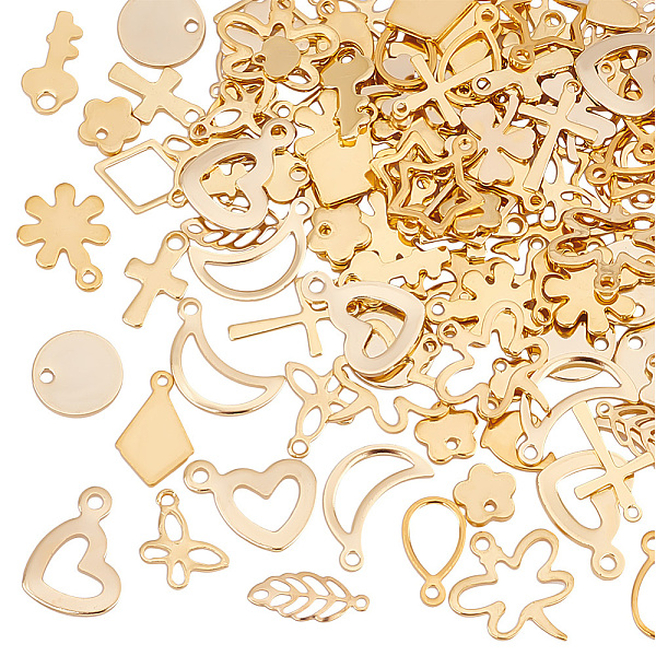 PandaHall UNICRAFTALE about 120pcs 20 Styles Stainless Steel Charms Set Golden Cross & Clover & Heart & Key & Dolphin & Moon & Star &...
PandaHall UNICRAFTALE about 120pcs 20 Styles Stainless Steel Charms Set Golden Cross & Clover & Heart & Key & Dolphin & Moon & Star &...