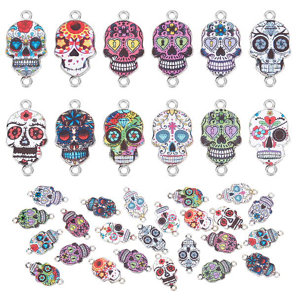PandaHall 48Pcs 12 Style Platinum Alloy Enamel Links Connectors, Skull, Mixed Color, 26x13.5x3.3mm, Hole: 1.8mm, 4pcs/style Alloy+Enamel..., Multicolor
PandaHall 48Pcs 12 Style Platinum Alloy Enamel Links Connectors, Skull, Mixed Color, 26x13.5x3.3mm, Hole: 1.8mm, 4pcs/style Alloy+Enamel..., Multicolor