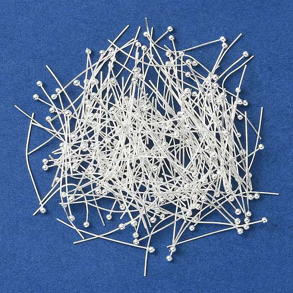 PandaHall Brass Ball Head pins, Cadmium Free & Lead Free, Silver, 30x0.5mm, 24 Gauge, Head: 2mm Brass
PandaHall Brass Ball Head pins, Cadmium Free & Lead Free, Silver, 30x0.5mm, 24 Gauge, Head: 2mm Brass