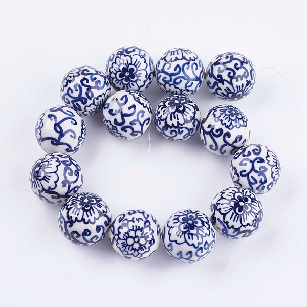 PandaHall Handmade Blue and White Porcelain Beads, Round, Medium Blue, 24~27mm, Hole: 2.5~3mm Porcelain Round Blue
PandaHall Handmade Blue and White Porcelain Beads, Round, Medium Blue, 24~27mm, Hole: 2.5~3mm Porcelain Round Blue