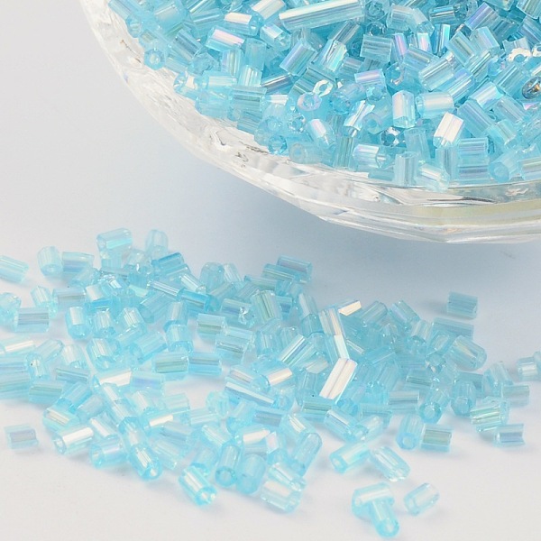 PandaHall 11/0 Two Cut Glass Seed Beads, Hexagon, Trans.Colours Rainbow, Sky Blue, Size: about 2.2mm in diameter, about 4500pcs/50g Glass...
PandaHall 11/0 Two Cut Glass Seed Beads, Hexagon, Trans.Colours Rainbow, Sky Blue, Size: about 2.2mm in diameter, about 4500pcs/50g Glass...