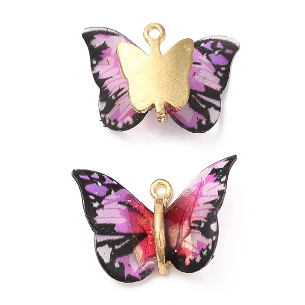PandaHall Transparent Resin Pendants, Butterfly Charms with Golden Plated Alloy Findings, Orchid, 17~18x21~24x7~7.5mm, Hole: 1.5mm..., Purple
PandaHall Transparent Resin Pendants, Butterfly Charms with Golden Plated Alloy Findings, Orchid, 17~18x21~24x7~7.5mm, Hole: 1.5mm..., Purple