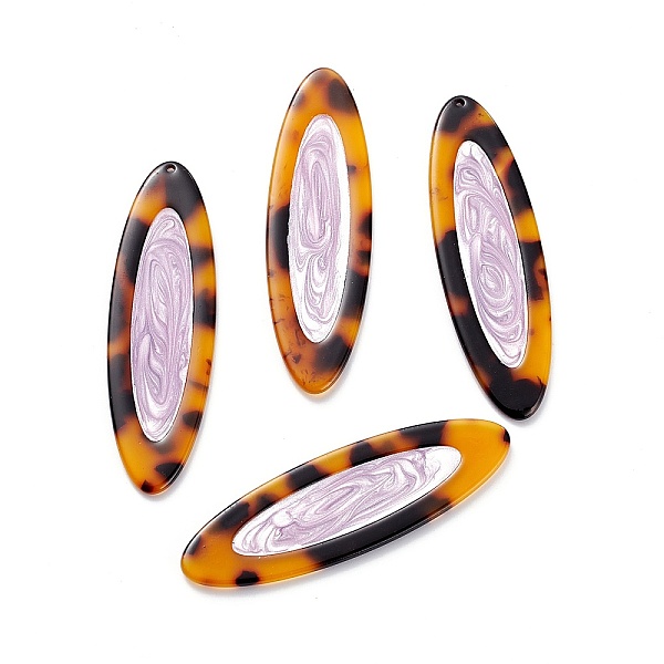 PandaHall Cellulose Acetate(Resin) Pendants, Porose or No Hole, Two Tone, Oval, Mixed Color, 58x17.5x2.5mm, Hole: 1.2mm Cellulose Acetate..., Multicolor
PandaHall Cellulose Acetate(Resin) Pendants, Porose or No Hole, Two Tone, Oval, Mixed Color, 58x17.5x2.5mm, Hole: 1.2mm Cellulose Acetate..., Multicolor