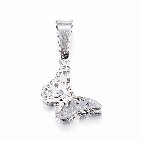 PandaHall 304 Stainless Steel Pendants, Butterfly, Stainless Steel Color, 16x9x5mm, Hole: 6.5x4mm 304 Stainless Steel Butterfly
PandaHall 304 Stainless Steel Pendants, Butterfly, Stainless Steel Color, 16x9x5mm, Hole: 6.5x4mm 304 Stainless Steel Butterfly
