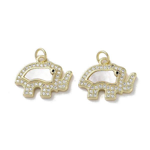 PandaHall Brass Micro Pave Cubic Zirconia Charms, with Shell, Elephant, Real 18K Gold Plated, 14.5x19x3.5mm, Hole: 3mm Brass+Cubic..., Clear
PandaHall Brass Micro Pave Cubic Zirconia Charms, with Shell, Elephant, Real 18K Gold Plated, 14.5x19x3.5mm, Hole: 3mm Brass+Cubic..., Clear