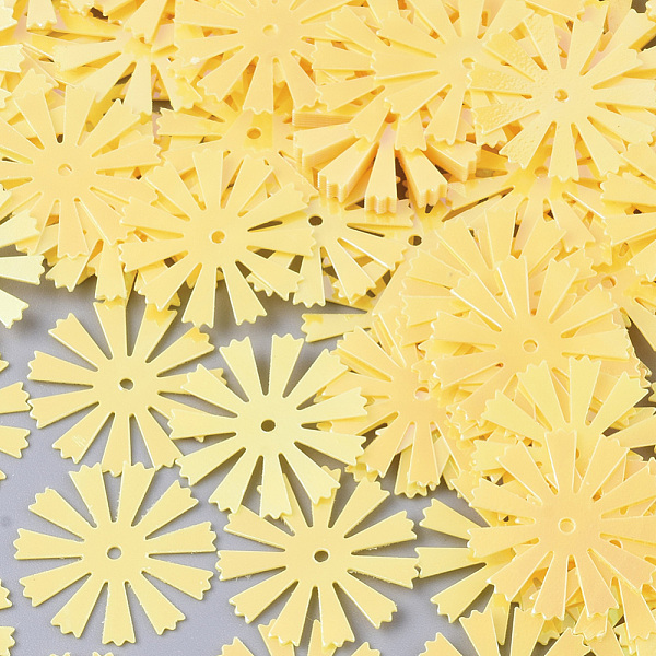 PandaHall Ornament Accessories, PVC Plastic Paillette/Sequins Beads, AB Color, Flower, Yellow, 16x0.2mm, Hole: 1mm, about 10000pcs/500g PVC...
PandaHall Ornament Accessories, PVC Plastic Paillette/Sequins Beads, AB Color, Flower, Yellow, 16x0.2mm, Hole: 1mm, about 10000pcs/500g PVC...