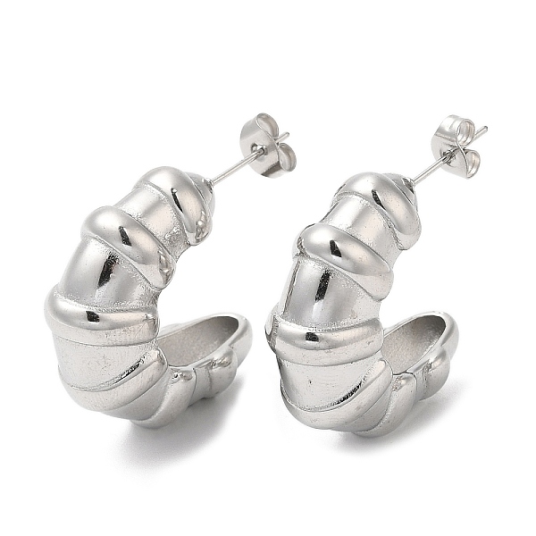 PandaHall 304 Stainless Steel Croissant Stud Earrings, Stainless Steel Color, 26x10mm 304 Stainless Steel Food
PandaHall 304 Stainless Steel Croissant Stud Earrings, Stainless Steel Color, 26x10mm 304 Stainless Steel Food