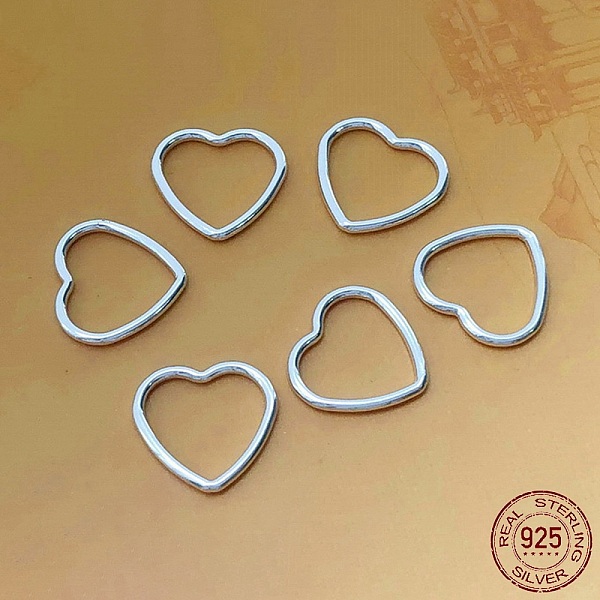 PandaHall Rack Plating 925 Sterling Silver Linking Rings, Heart Connector, Silver, 9.4x10x0.9mm Sterling Silver Heart
PandaHall Rack Plating 925 Sterling Silver Linking Rings, Heart Connector, Silver, 9.4x10x0.9mm Sterling Silver Heart