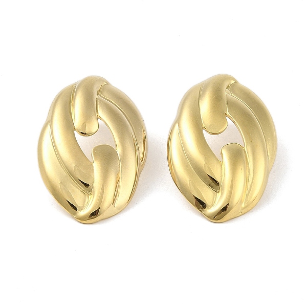 PandaHall Ion Plating(IP) 304 Stainless Steel Stud Earrings for Women, Real 18K Gold Plated, Oval, 37.8x24mm 304 Stainless Steel Oval
PandaHall Ion Plating(IP) 304 Stainless Steel Stud Earrings for Women, Real 18K Gold Plated, Oval, 37.8x24mm 304 Stainless Steel Oval