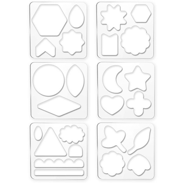 PandaHall Acrylic Earring Handwork Template, Card Leather Cutting Stencils, Square, Clear, Geometric Pattern, 152x152x4mm, 6 styles...
PandaHall Acrylic Earring Handwork Template, Card Leather Cutting Stencils, Square, Clear, Geometric Pattern, 152x152x4mm, 6 styles...
