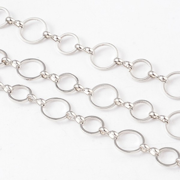 PandaHall 3.28 Feet Brass Handmade Chains, Unwelded, Platinum, about 8 and 10mm in diameter, 1mm thick Brass
PandaHall 3.28 Feet Brass Handmade Chains, Unwelded, Platinum, about 8 and 10mm in diameter, 1mm thick Brass