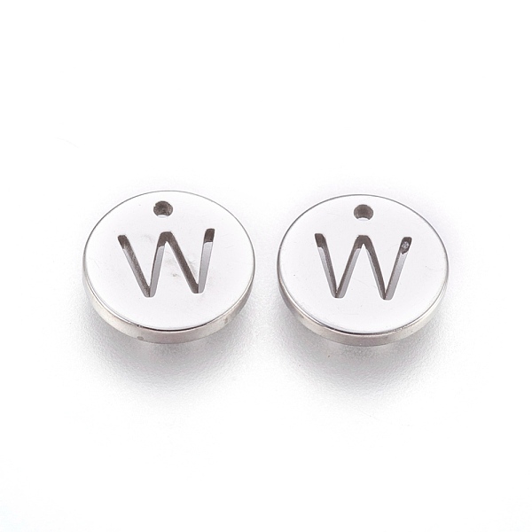 PandaHall 304 Stainless Steel Charms, Flat Round with Letter, Stainless Steel Color, Letter.W, 10x1mm, Hole: 1mm 304 Stainless Steel Letter...
PandaHall 304 Stainless Steel Charms, Flat Round with Letter, Stainless Steel Color, Letter.W, 10x1mm, Hole: 1mm 304 Stainless Steel Letter...
