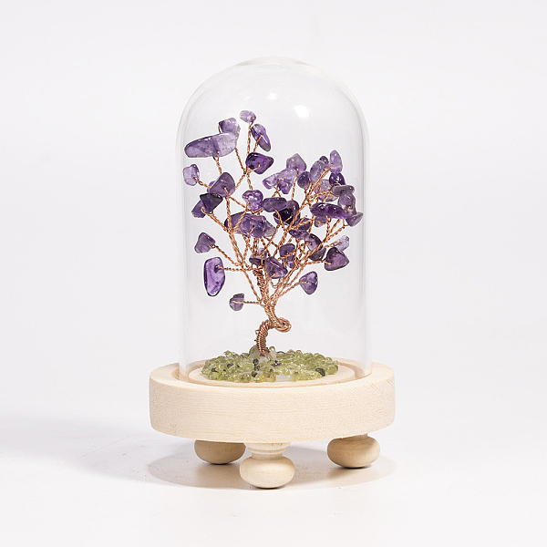 PandaHall Natual Amethyst Tree Ornaments, Wooden & Glass Home Display Decorations, Reiki Energy Stone for Healing, 75x130mm Amethyst Tree
PandaHall Natual Amethyst Tree Ornaments, Wooden & Glass Home Display Decorations, Reiki Energy Stone for Healing, 75x130mm Amethyst Tree