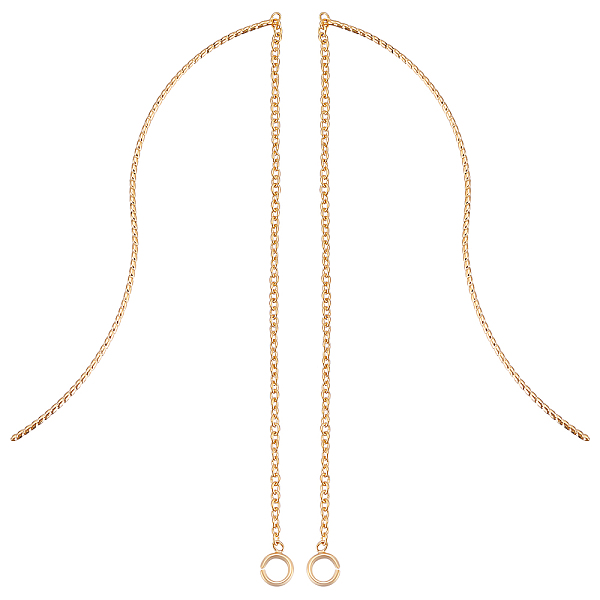 PandaHall Beebeecraft 10Pcs Brass Chain Stud Earring Findings, with Loop, Ear Threads, Nickel Free, Real 18K Gold Plated, 113mm, Loop...
PandaHall Beebeecraft 10Pcs Brass Chain Stud Earring Findings, with Loop, Ear Threads, Nickel Free, Real 18K Gold Plated, 113mm, Loop...