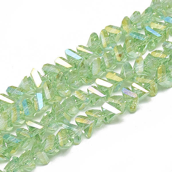 PandaHall Electroplate Glass Beads Strands, Faceted Triangle, Light Green, 6x5x4mm, Hole: 1.2mm, about 100pcs/strand, 12.99 inch Glass...
PandaHall Electroplate Glass Beads Strands, Faceted Triangle, Light Green, 6x5x4mm, Hole: 1.2mm, about 100pcs/strand, 12.99 inch Glass...