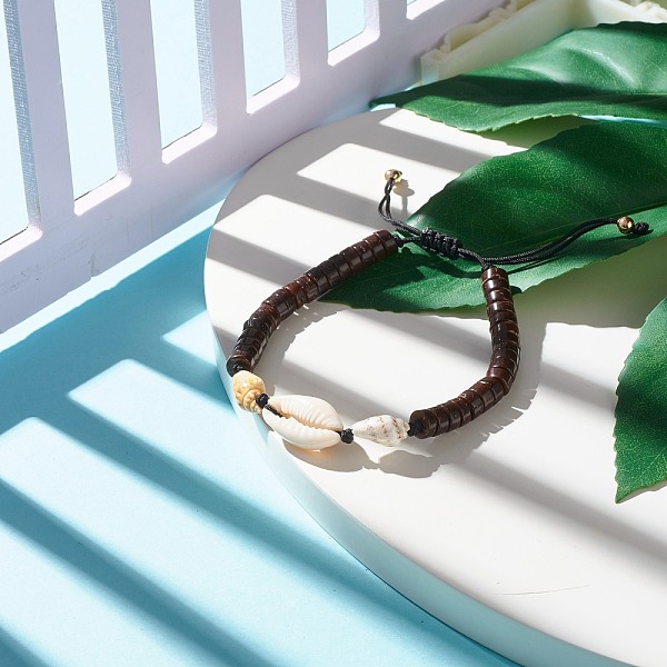 PandaHall Natural Cowrie Shell Braided Bead Bracelet, Dis Coconut Wood Beads Adjustable Bracelet for Women, Coconut Brown, Inner Diameter...
PandaHall Natural Cowrie Shell Braided Bead Bracelet, Dis Coconut Wood Beads Adjustable Bracelet for Women, Coconut Brown, Inner Diameter...